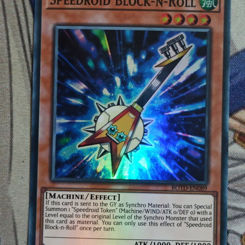 Speedroid Block-n-Roll Yu-Gi-Oh! σούπερ σπάνια κάρτα με εφέ