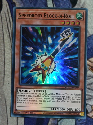 Speedroid Block-n-Roll Yu-Gi-Oh! σούπερ σπάνια κάρτα με εφέ