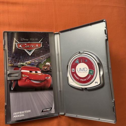 Disney Pixar Cars PSP game, complete with box and manual