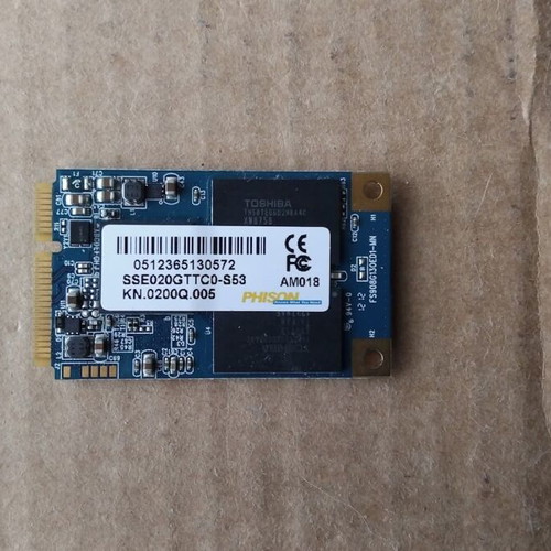 Phison Mini PCI-E SATA 20GB Solid State Drive SSD used