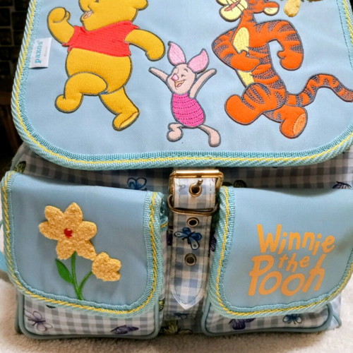 PAXOS backpack like new, large, sky blue with embroidery