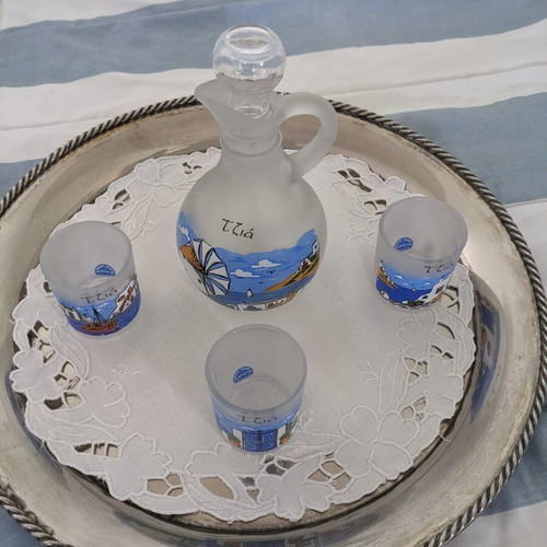 Carafe with three shot glasses new