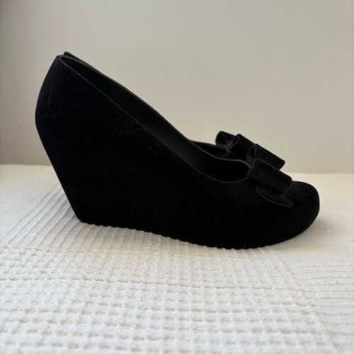 Melissa ballerinas like new, black velour, size 38