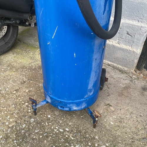 Oil and gasoline pump used with glass container