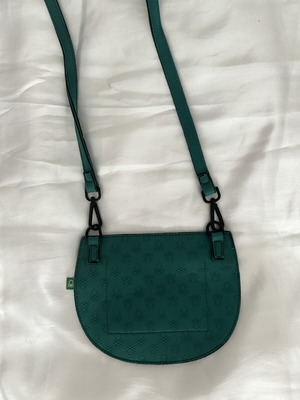 Benetton Green Crossbody Pouch Bag like new, teal fabric