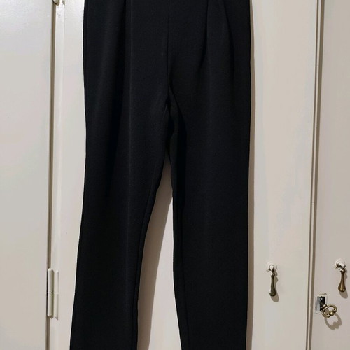 SHEIN Petite Black Trousers with Gold Buttons like new, XS