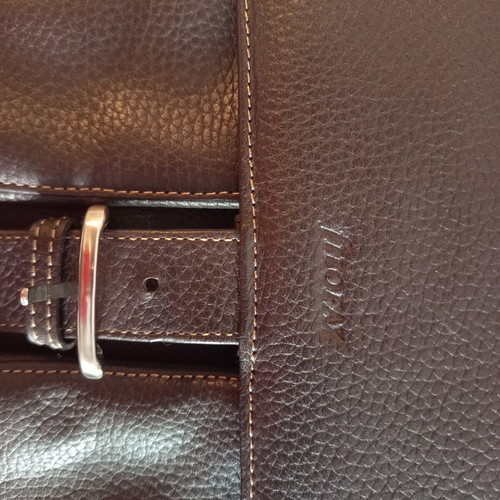 Filofax leather bag like new, dark brown, laptop up to 15.4 inches