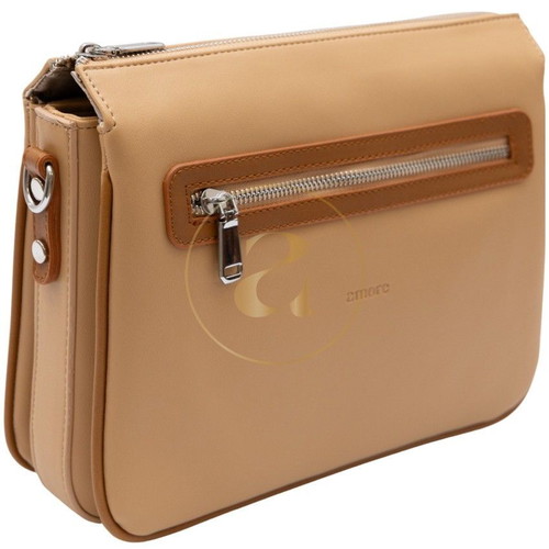 AMORE Ludovica women's bag new, pudra and tan
