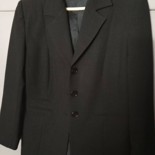 Gabrini black suit like new, slim skirt and long jacket