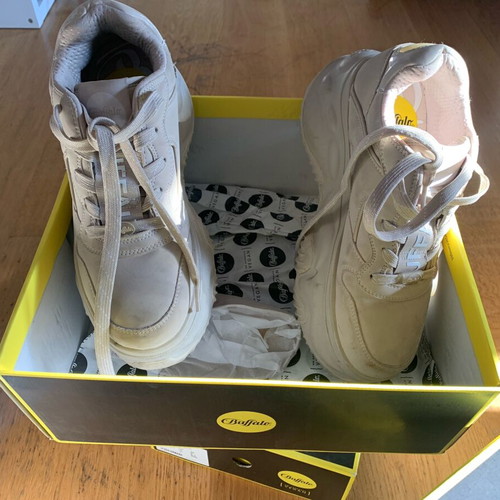 Buffalo platform sneakers like new, beige, size 39