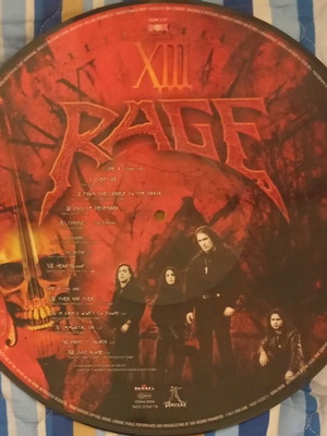 Picture Disk Rage -XIII 1998 Gun Records vinyl record like new, metal