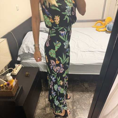 Zara tropical floral set top XS and palazzo pants S like new