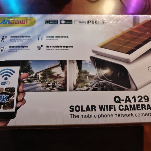 Andowl Solar WiFi Camera new with solar panel
