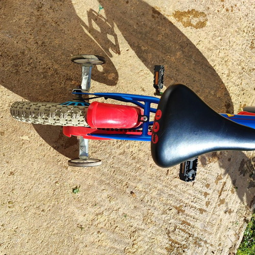 Tomas kids bike used, blue, with training wheels for boys up to 5 years