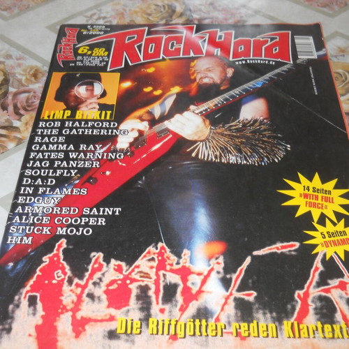 Rockhard 189 August 2000 German magazine with CD, heavy metal