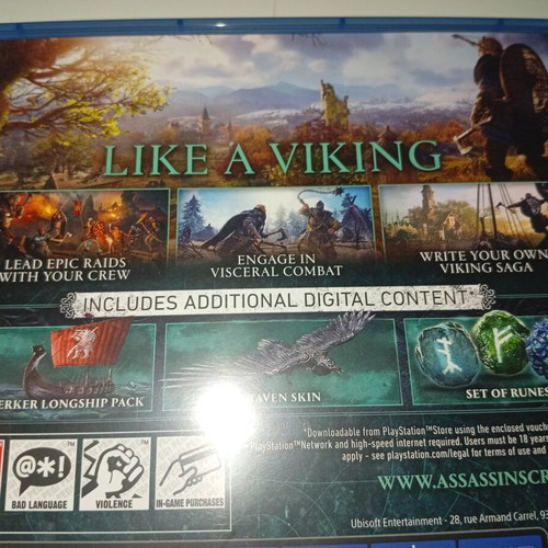 Assassin's Creed Valhalla PS4 game like new with PS5 upgrade