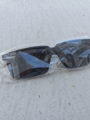 Sunglasses with Mirror New, Plastic Black