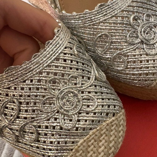 Silver platform sandals size 40 new