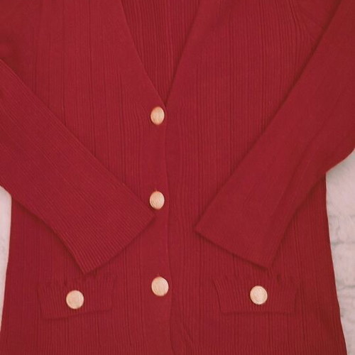 Zara cardigan with gold details like new, red