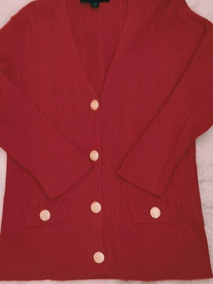 Zara cardigan with gold details like new, red