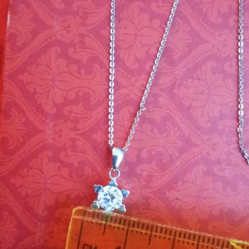 Loisir 925 silver necklace with zircon pendant