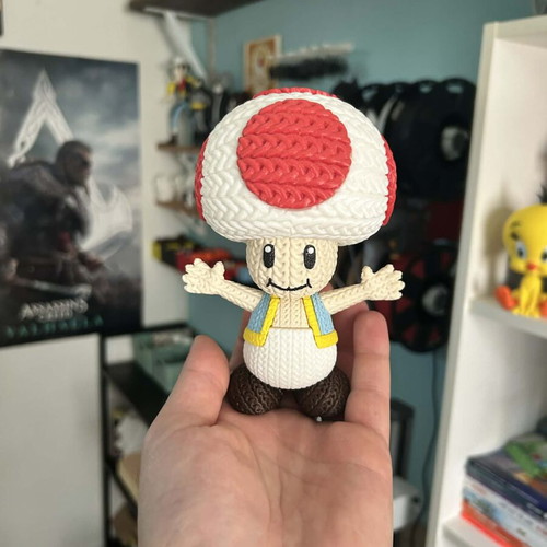Toad 3d printed figure new from the world of Super Mario