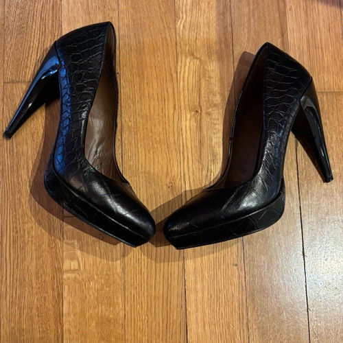 Zara black snake print 12-point heels used, size 40