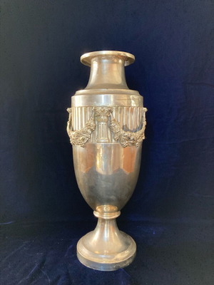 Antique silver-plated vase used, good condition