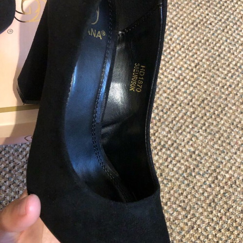 Velvet pumps new 10 cm black size 38