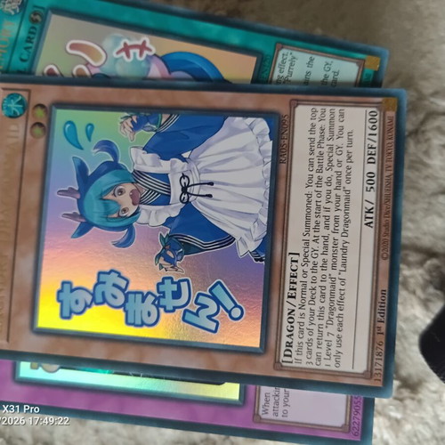 Laundry Dragonmaid Yu-Gi-Oh Card like new, Ultra Rare V.1