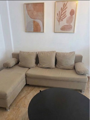 Sofa bed used with storage space