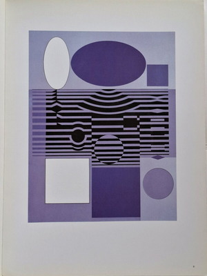 Φωτολιθογραφία Victor Vasarely καινούργιο έργο Zene Huros- Utohangszerekre es Celestara 1936