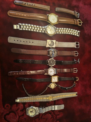 Pack of 10 Vintage & Classic Watches for Parts or Repair, Men & Women
