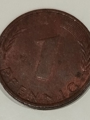 Νόμισμα 1 pfennig Γερμανίας 1975 σαν καινούργιο