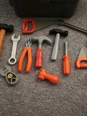 Tool set toys with toolbox like new