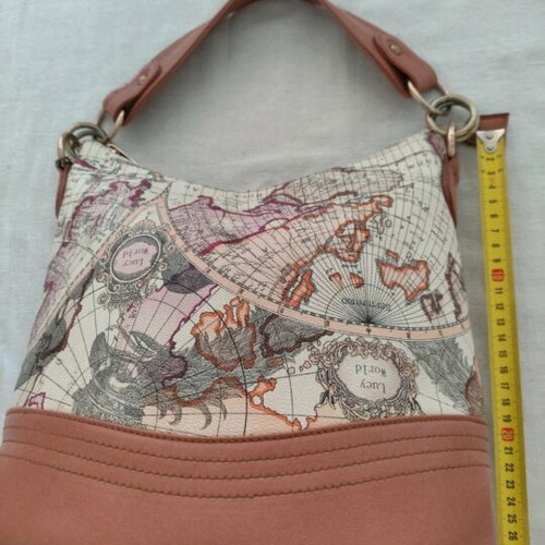Lucy World women's bag like new, shoulder or hand, beige multicolor