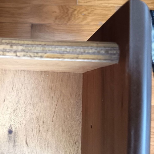 Executive Desk Solid Beech with Glass and Rolling Drawer Unit
