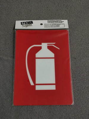 Fire extinguisher sticker sign new
