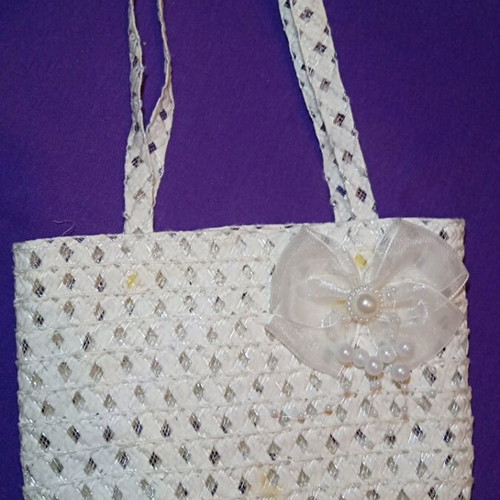Handbags like new, white and beige, set of two
