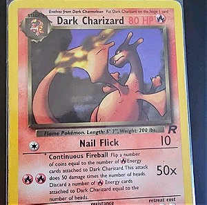 -Pokemon- Dark Charizard (Good condition) small crease on the right back part of the card!