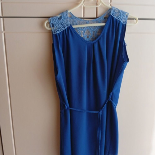 Blouse electric blue size L like new, 95% polyester 5% elastane