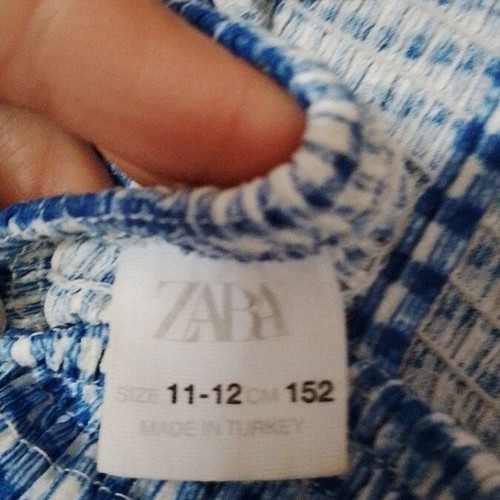 Zara dress for girls size 152, white and blue