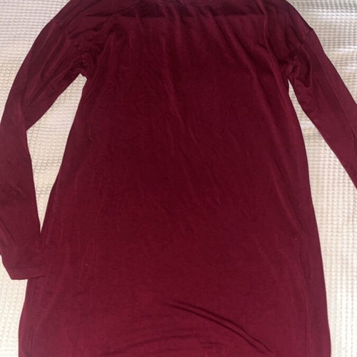 Burgundy Long Sleeve Tunic Dress like new, size XL