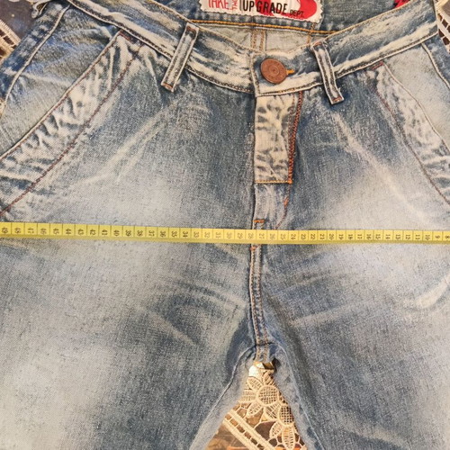 Take Two Whale men's denim bermuda shorts, blue, size W30