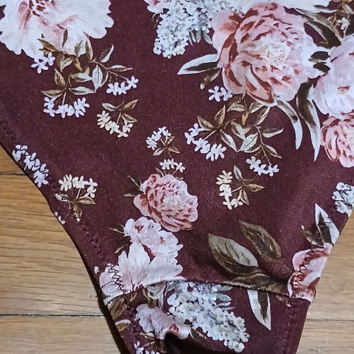 H&M floral brown two-piece bandeau bikini