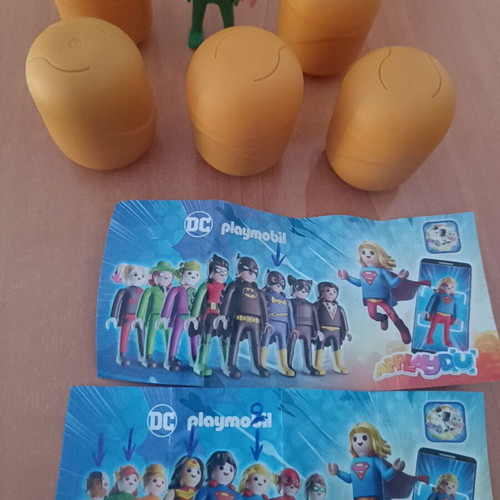 Φιγούρες DC Playmobil καινούργιες από αυγά Kinder έκπληξη, πακέτο 6