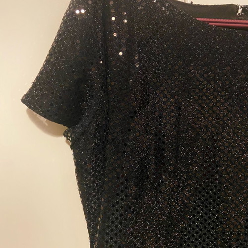 Black dress with sequins like new, size M