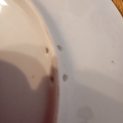 Decorative plate for wall new, 19 cm diameter, with four holes