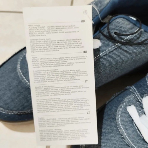 Sneakers for boy size 36, denim blue casual shoes