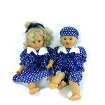 Vintage 90s Hard Plastic Baby Doll Twins collectible pair like new